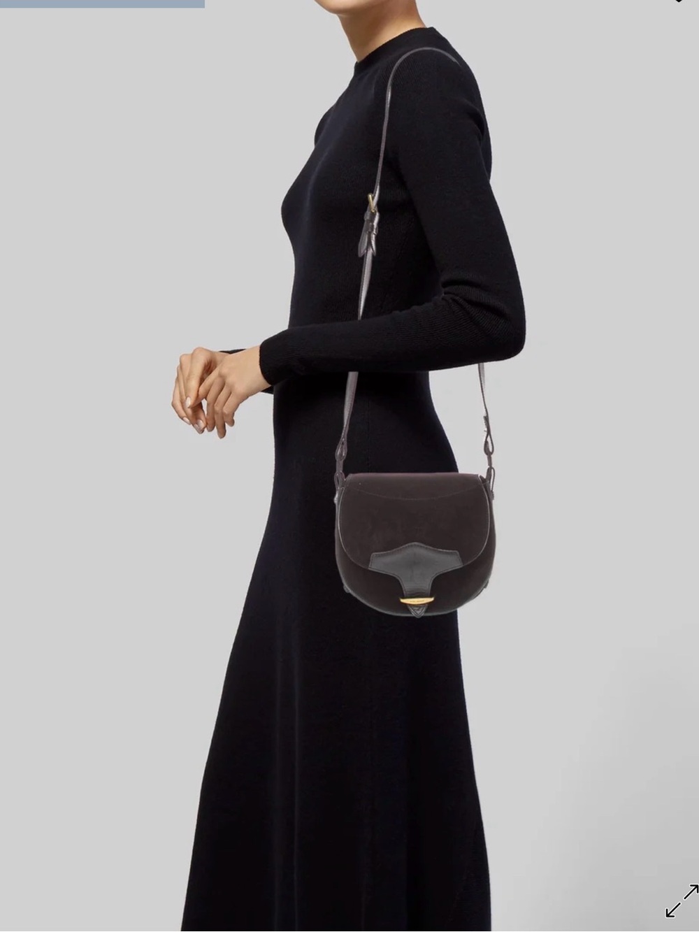 Isabel Marant Black Suede & Leather Botsy Besace Crossbody